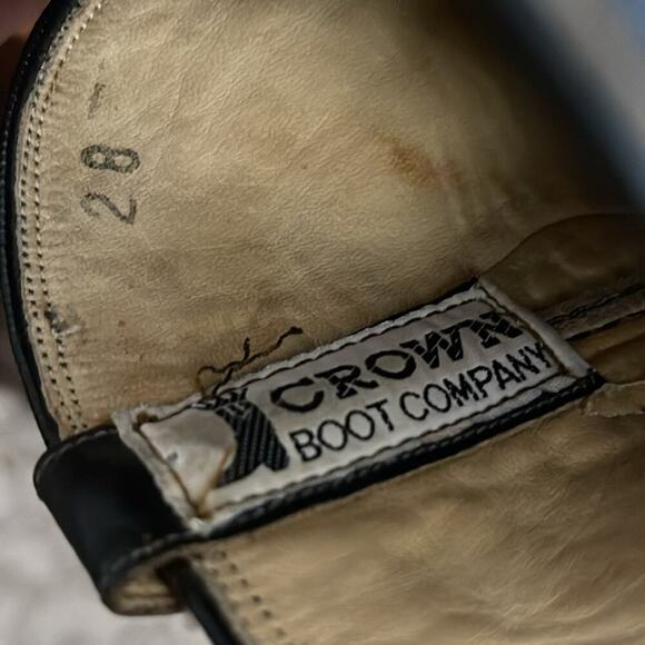 Men's Crown Boot Company Two-Tone Vintage Western Boot Fits Size 8 - Picture 7 of 7